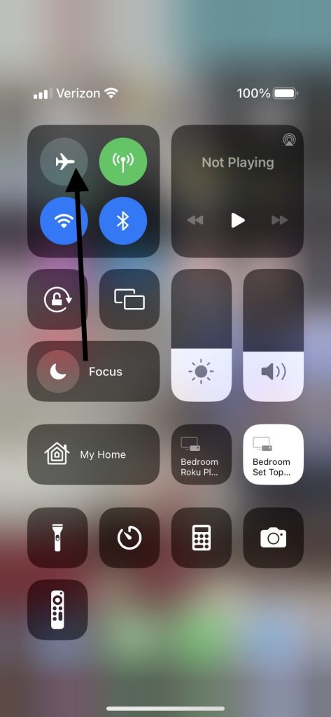 Modo de avión de iPhone