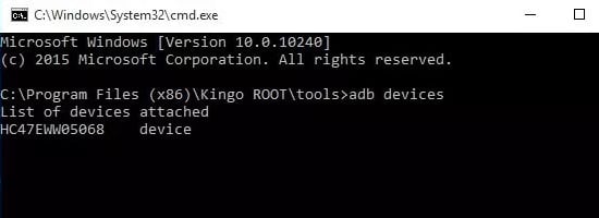 Comando ADB Reconocer su dispositivo antes de activar la depuración USB