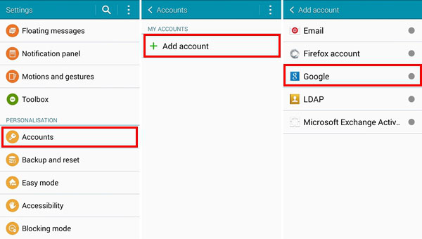 Configurar la cuenta de Google