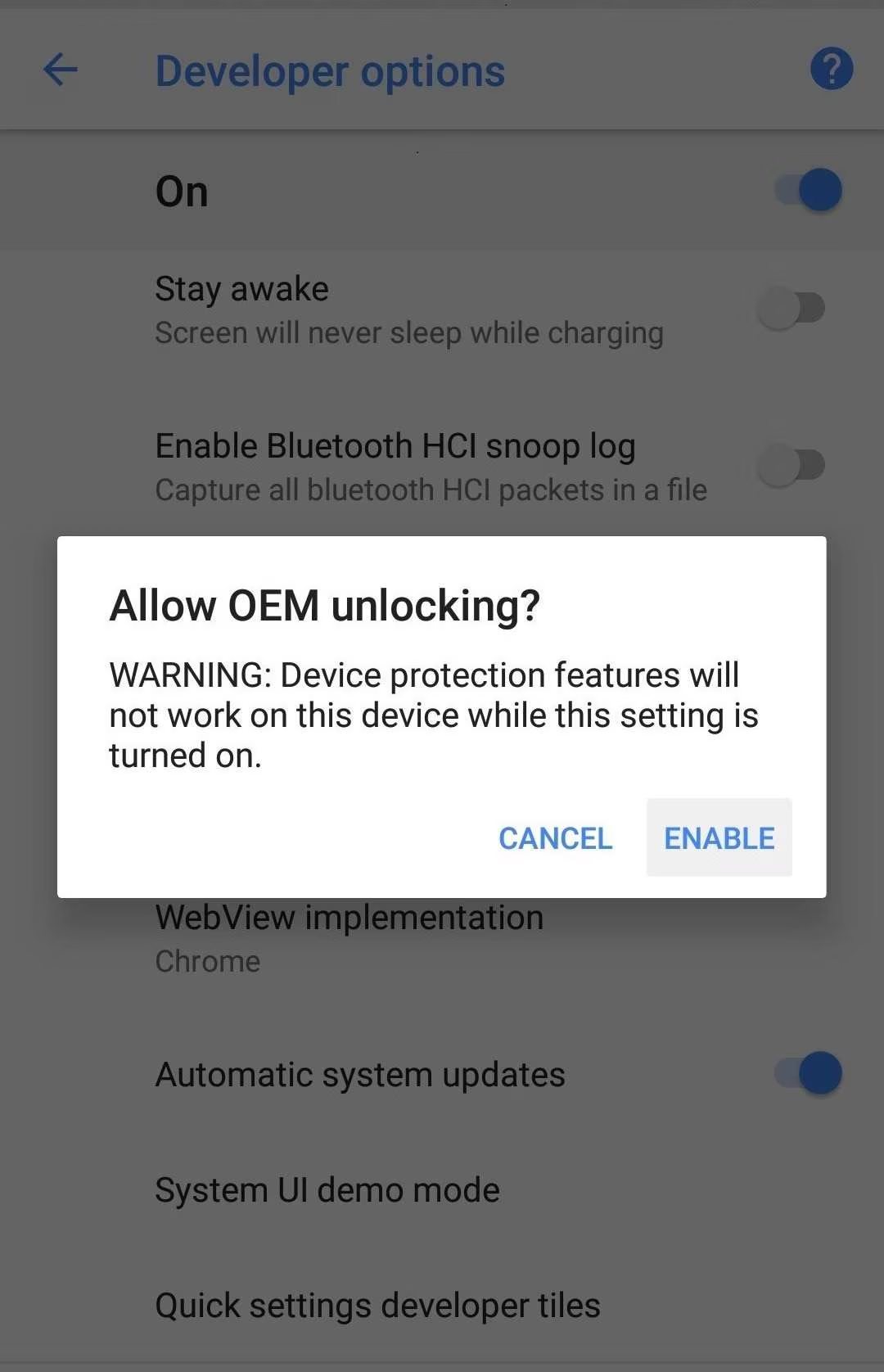 Permitir el desbloqueo OEM para Redmi FRP Bypass Android 15