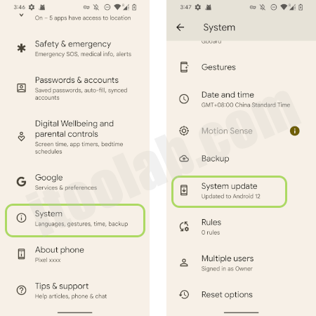 Actualizar el sistema para corregir el desbloqueo de huellas dactilares no funciona en Pixel 6 y Pixel 6 Pro