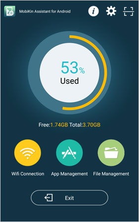 Iniciar Asistente de Mobikin para la aplicación Android