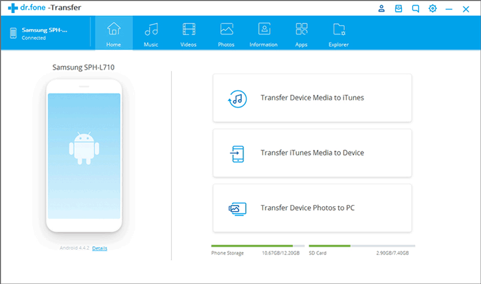 Administrador de teléfonos Android para la computadora Windows y Mac