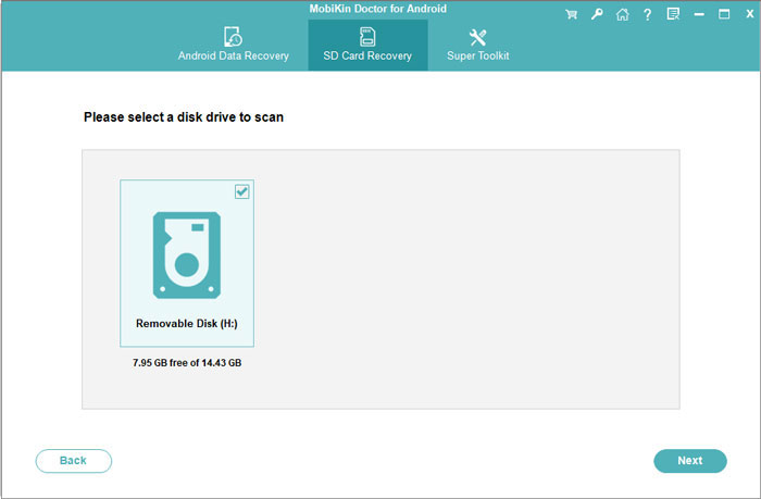 Escanee su tarjeta SD Android