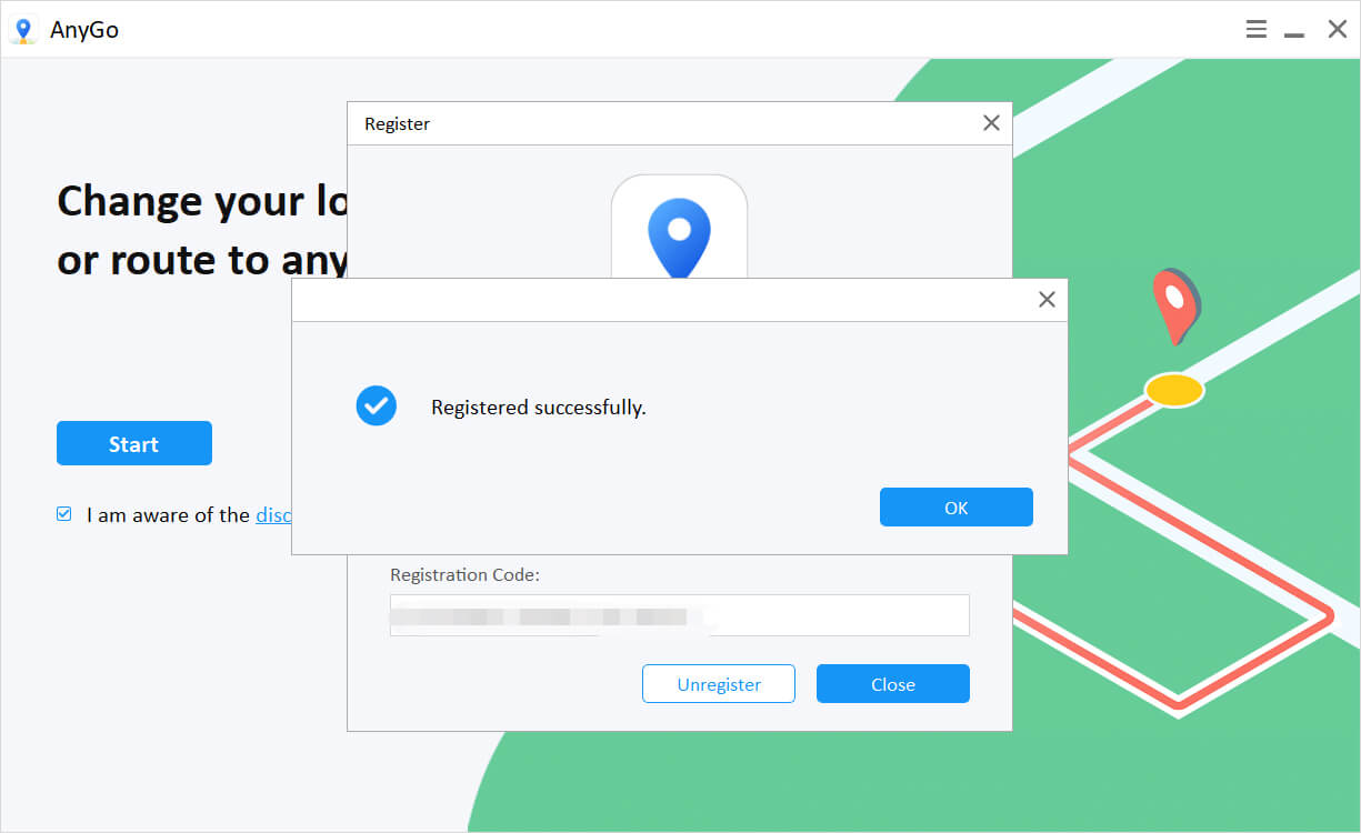 registrado con éxito