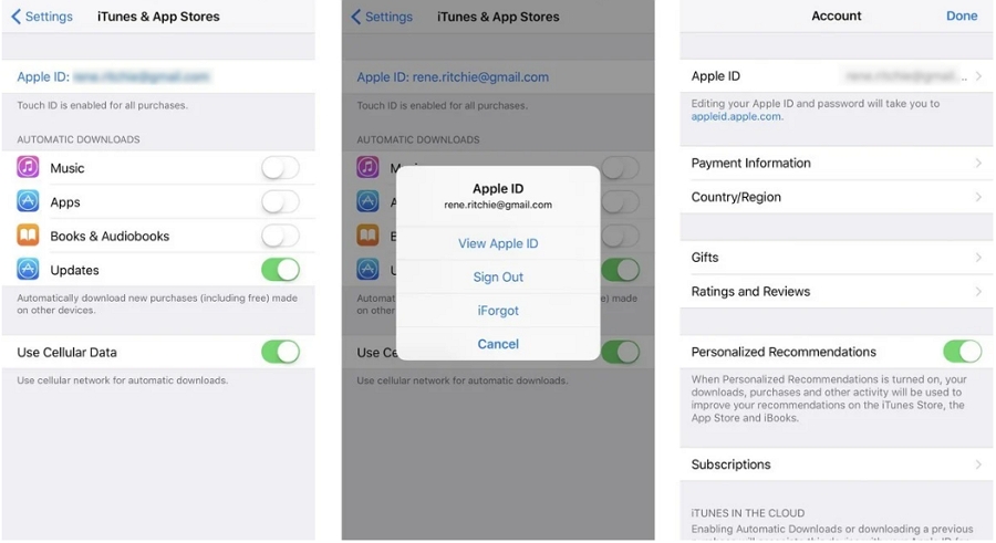 Iniciar sesión y salir de Apple ID