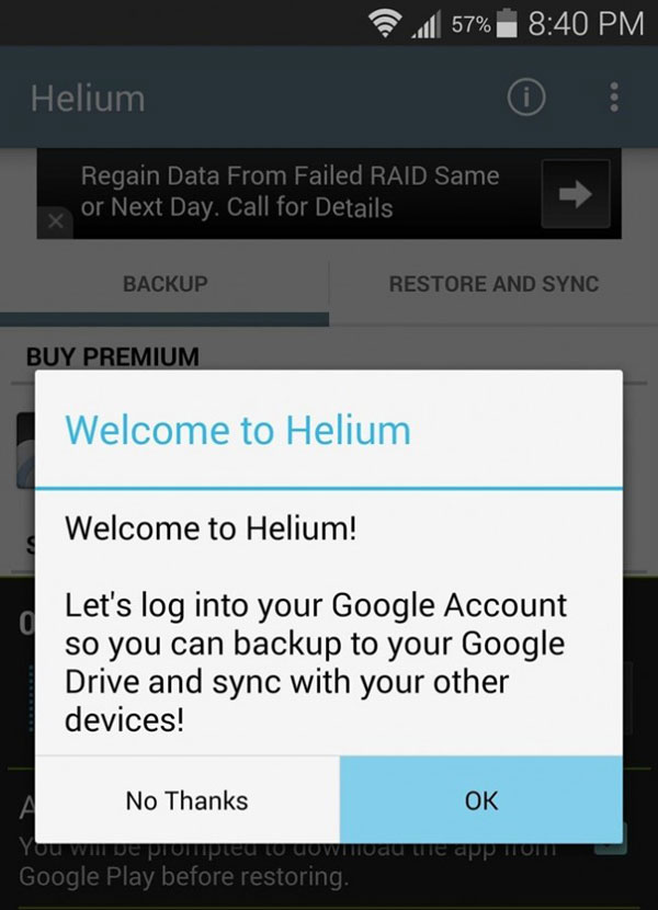 La mejor aplicación de respaldo de Android no es root como helio