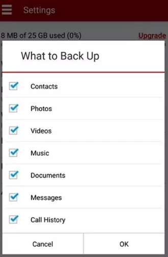Cómo hacer una copia de seguridad de los contactos a Verizon Cloud