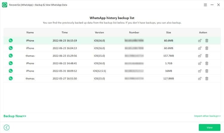 Copia de respaldo de datos de WhatsApp ahora