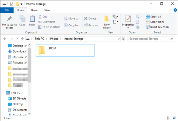 Vea fotos en iPhone en PC a través de Windows Explorer