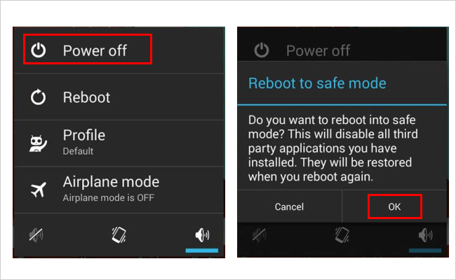 Cómo desbloquear el teléfono Android sin Gmail a través del modo seguro