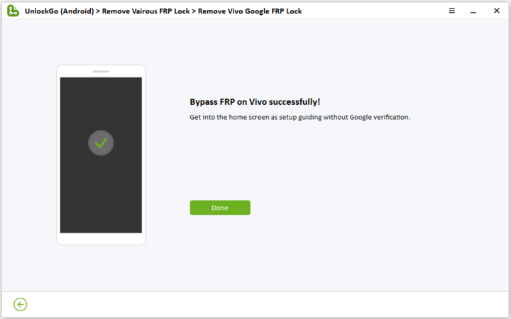 Bypass Vivo Google Cuenta con éxito