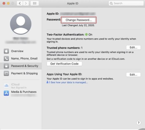 Cambiar contraseña en Mac