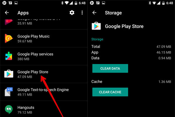 Espacio de almacenamiento liberado para solucionar la actualización fallida de Android