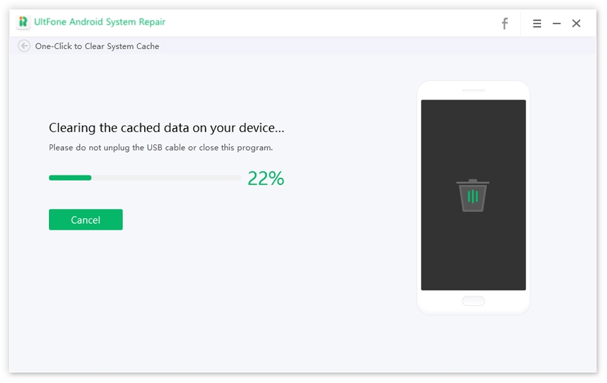 Un clic para borrar los datos de caché en Android