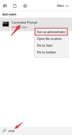 Ejecutar el símbolo del sistema en Windows