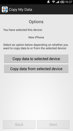 Cómo usar Copiar mis datos para iPhone a transferencias de Android