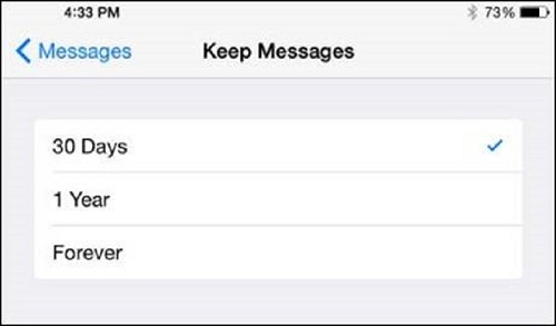 Elimine las viejas conversaciones en el iPhone para liberar almacenamiento