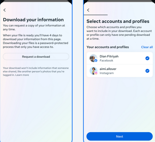 Recuperar mensajes de Instagram eliminados a través de datos de Instagram