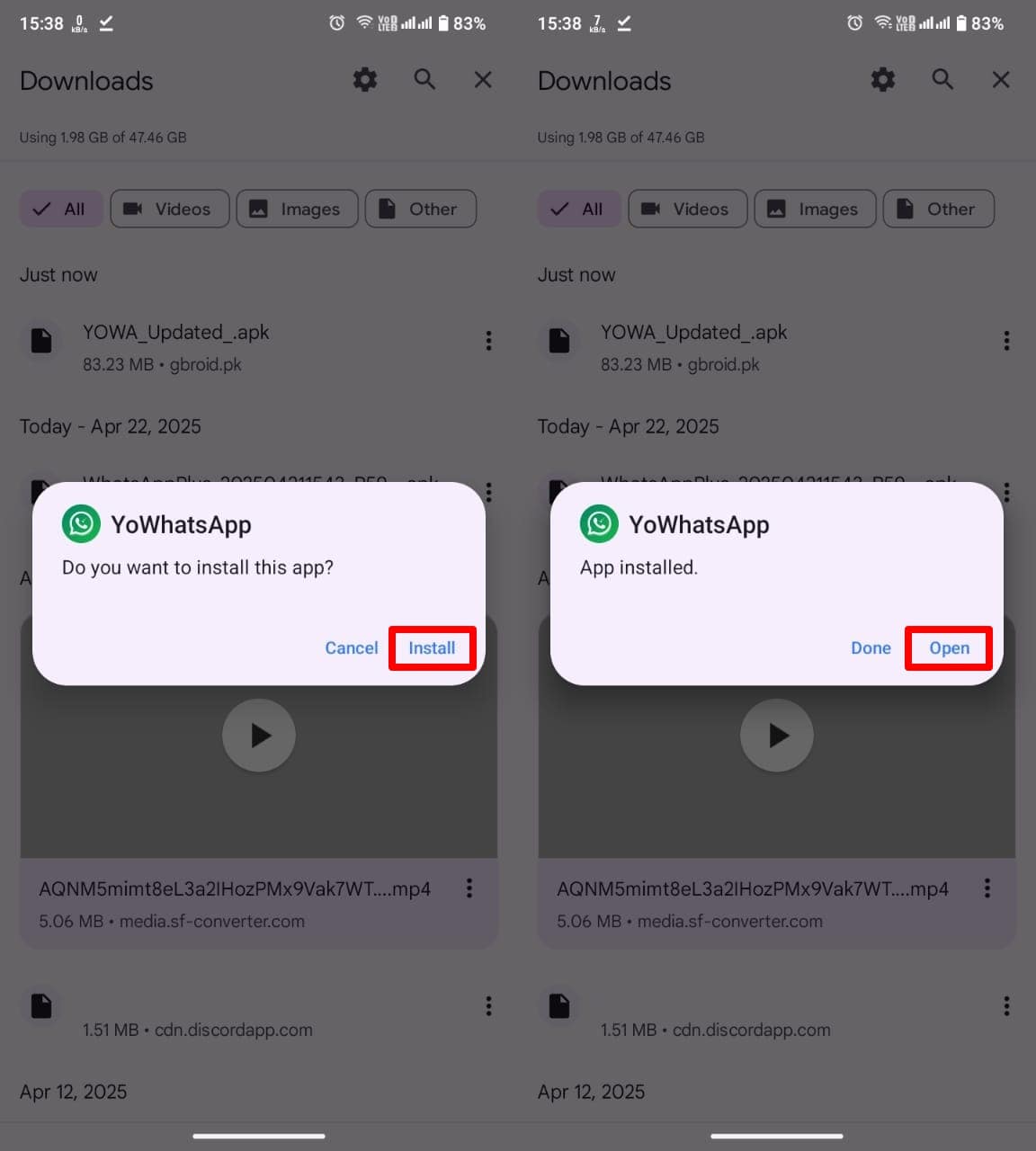 Instalación completa de YowhatsApp