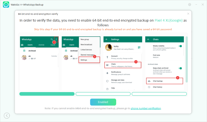 Guía Watsgo - copia de seguridad cifrada