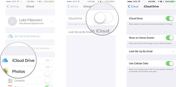 Habilitar la unidad iCloud para arreglar la copia de seguridad de WhatsApp atascada
