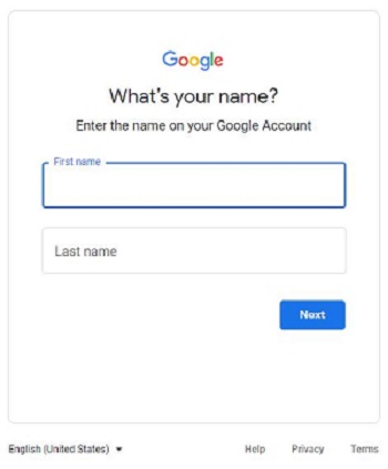 Ingrese el nombre en Gmail