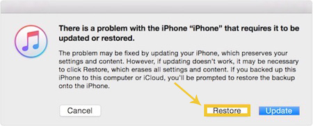Borrar iPhone con pantalla rota a través del modo de recuperación