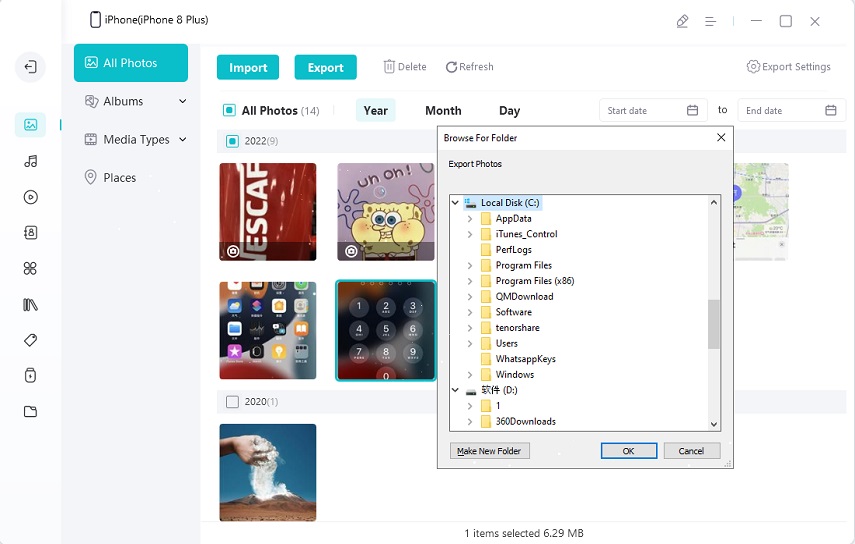 Exportar archivos con Ultfone