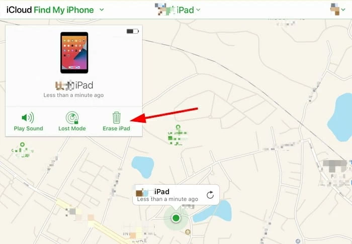 Limpie remotamente un iPhone sin un código de acceso con iCloud