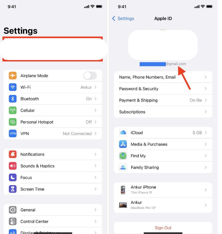 Encuentre Apple ID sin cambiarlo en iPhone iPad
