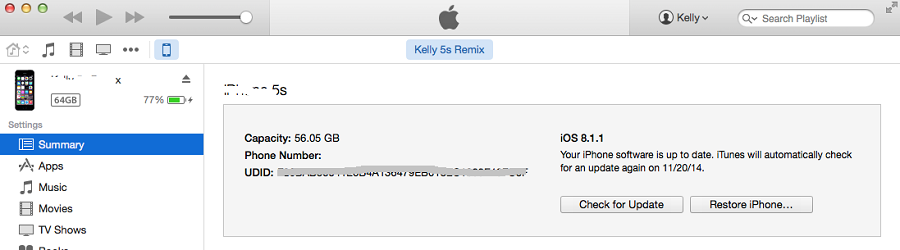 Encuentra udid para iPhone con iTunes