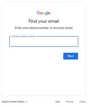 Encuentra tu cuenta de Google