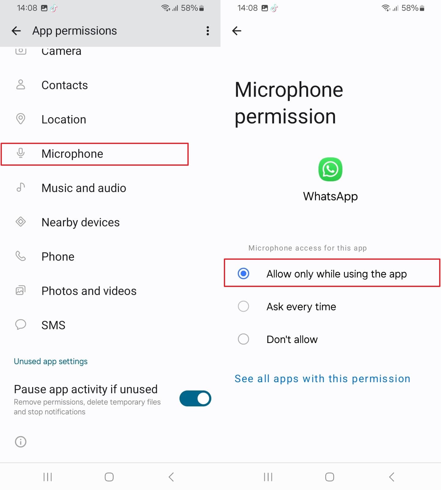 dar permisos de micrófono