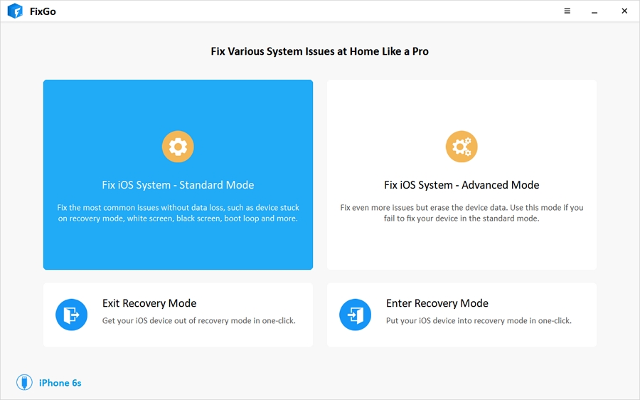 Interfaz de modo estándar rápido de drenaje de batería de iPhone