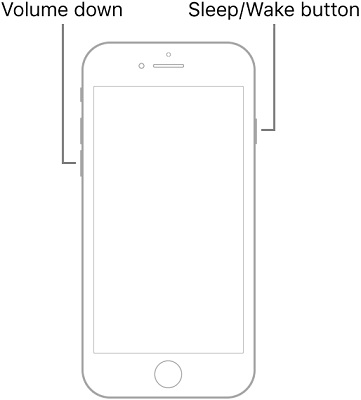 Apague el iPhone 7 
