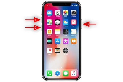 Reiniciar iPhone 8, x y arriba
