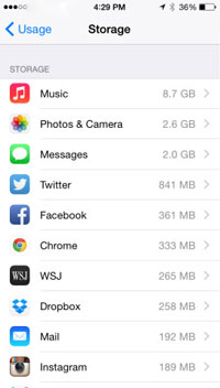 espacio libre si el almacenamiento de iPhone está lleno