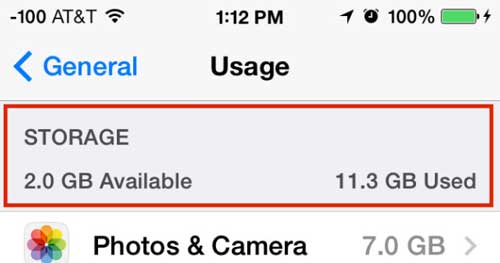 Libere espacio en iPhone