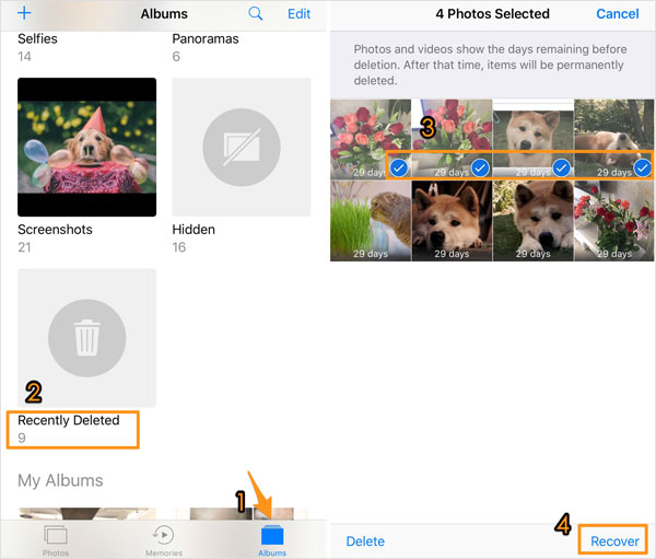 Cómo recuperar fotos de iPhone sin copia de seguridad de la carpeta eliminada recientemente