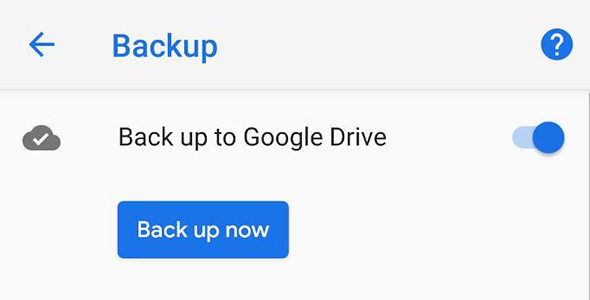 copia de seguridad manual de Google Drive