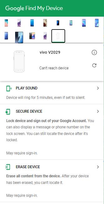 Reset Hard Vivo Y11 con Google Encuentra mi dispositivo