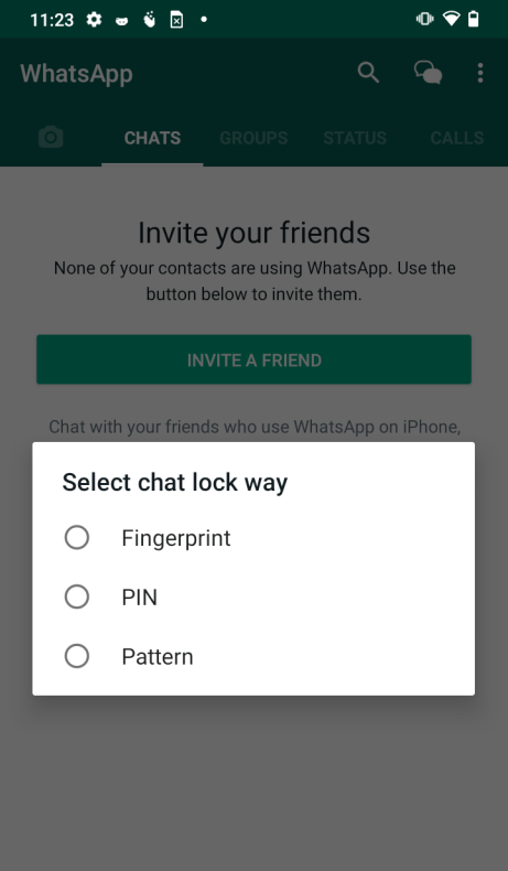 ocultar el chat de whatsapp