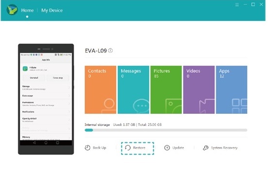 ¿Cómo recupero mensajes eliminados en mi teléfono Huawei a través de Hisuite?
