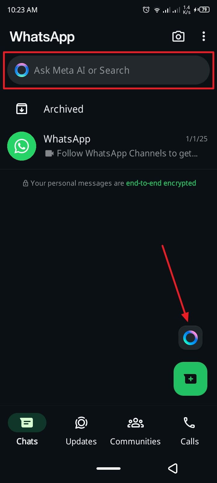 Access Meta AI en Android
