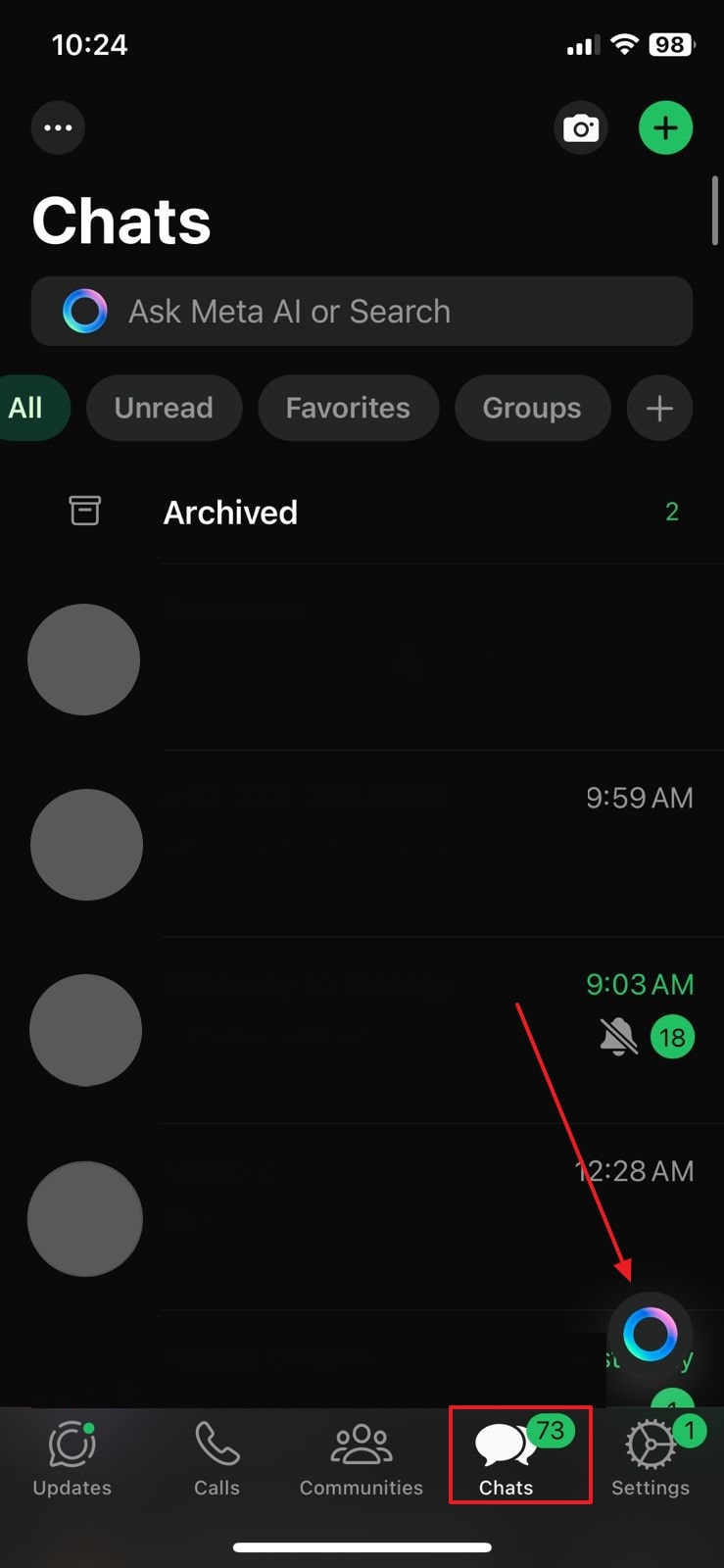 Use meta ai en el dispositivo iOS