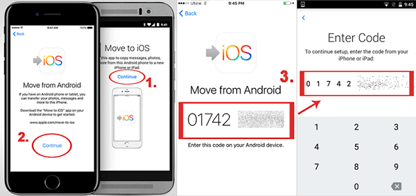 Transfiera los contactos del teléfono Flip al iPhone con mudarse a iOS