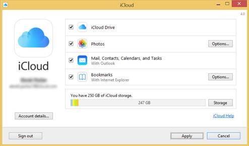 Sync iPad a una computadora nueva a través de iCloud para Windows