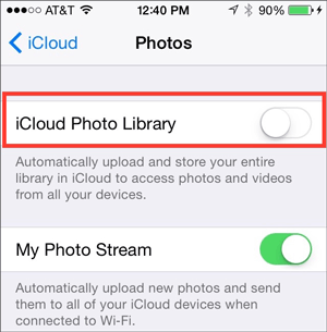 Mantenga sus fotos en la biblioteca de fotos de iCloud