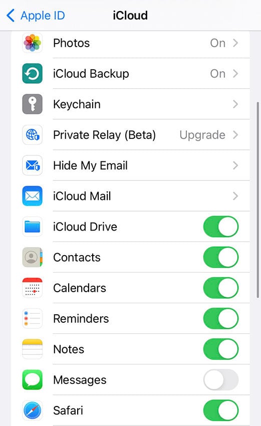Reotre los mensajes de iCloud con iCloud Sync